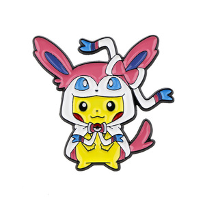 9 badges en métal émaillé peints, style cosplay Pikachu mignon, pour la décoration de sacs à dos et de vêtements - Product Image 4