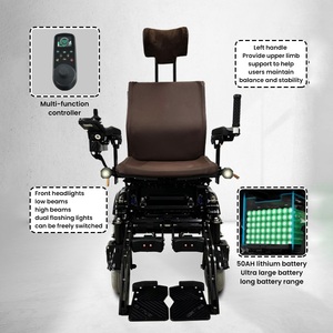 KSM-651 High Speed All Terrain Electric Wheelchair Aluminium Alloy Frame Heavy Duty Motorized Automatic Reclining Foldable - Product Image 4