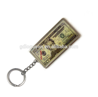 Porte-clés en papier d'aluminium en dollars américains du fabricant Porte-clés de conception unique pour l'affichage du symbole de la monnaie
