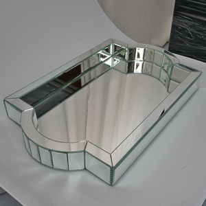Decorazione <span class=keywords><strong>elegante</strong></span> WXMT-007 <span class=keywords><strong>moderno</strong></span> vassoio rettangolare in vetro argento decorazione per la casa - Product Image 6