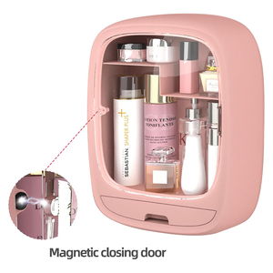Drill-free Easy Install Bathroom Makeup Holder Waterproof Wall Hanging Cosmetics Organizer <b>Bathing</b> Products <b>Storage</b> Box - Product Image 5
