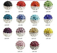 Perles en vrac DIY 10 mm en polymère, effet boule disco, strass en cristal, pour la fabrication de bijoux en céramique, argile, porcelaine et verre soufflé