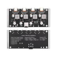 Module de chargeur rapide 4 voies PD65W PD3.0/2.0 QC3.0/2.0 FCP AFC Type-C DC12-30V Carte de charge rapide