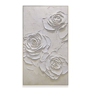 <span class=keywords><strong>Soggiorno</strong></span> decorazione della casa 3D fiore <span class=keywords><strong>moderno</strong></span> nordico arte della parete quadri astratta grande pittura a olio tela - Product Image 1