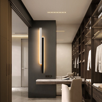 Applique murale LED linéaire architecturale de luxe, dimmable, minimaliste, longue bande lumineuse pour fond TV, canapé, décoration de salon