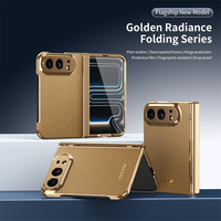 Étui de téléphone en cuir PU vegan de haute qualité avec charnière électroplaquée pour iPhone Duo avec protection d'écran en verre trempé antichoc