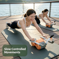 Rouleau Abdominal Auto-Rétractable pour Adultes – Équipement d'Exercice à Domicile pour la Perte de Graisse, le Remodelage Corporel et le Renforcement des Abdos et de la Taille
