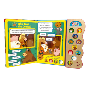 Tableau sonore interactif pour l'apprentissage précoce, thème ferme, avec boutons à presser, contenant des comptes-rendus et des chansons classiques sur les animaux de la ferme, éducatif et robuste - Product Image 4