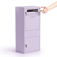 Boîte aux lettres extérieure autoportante en acier galvanisé à 3 niveaux, étanche, antivol, avec serrure à clé et finition thermolaquée, à monter