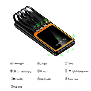 พาวเวอร์แบงค์หน้าจอ LED แบบพกพากลางแจ้งขนาด10000mAh ชาร์จเร็วแบตเตอรี่สำรองและสถานีพลังงาน - Product Image 6