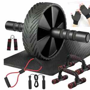 Set de Rodillos Ab Wheel de 14 Piezas, Kit de Fitness para Gimnasio en Casa, Barras para Flexiones, Cuerda para Saltar, Equipo de Ejercicio Interior, Set Combinado de Entrenamiento - Product Image 1