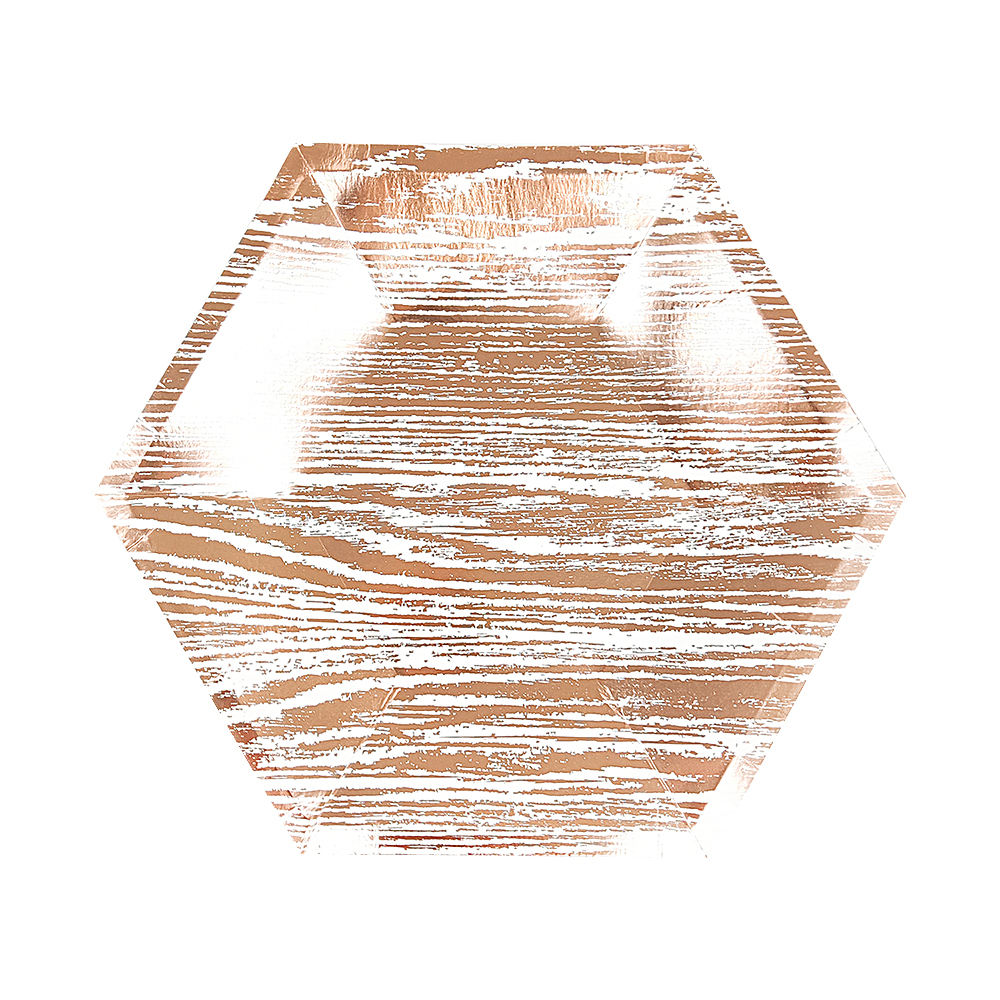 Assiettes en Y 9" Or Rose, 8 pièces