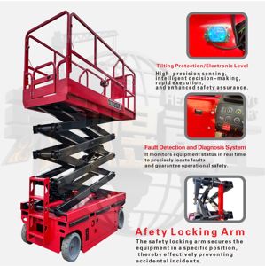 Kendinden Tahrikli Yürüyen Platform 6m 8m 10m 12m 14m Mobil Elektrikli Makaslı Platform Personel Platformu Rong Yu JT-GZ0406 Çelik 80-1000kg - Product Image 3