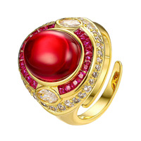 Bague Rétro Chrétienne en Alliage avec Zircon Uni de Simulation Avancée 2026, Pierre 10*12, Changement de Couleur sous Lampe Fluorescente, Effet Influenceur