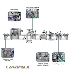 Produttore completamente automatico automatico 4 testa liquido campione di riempimento e tappatura macchina