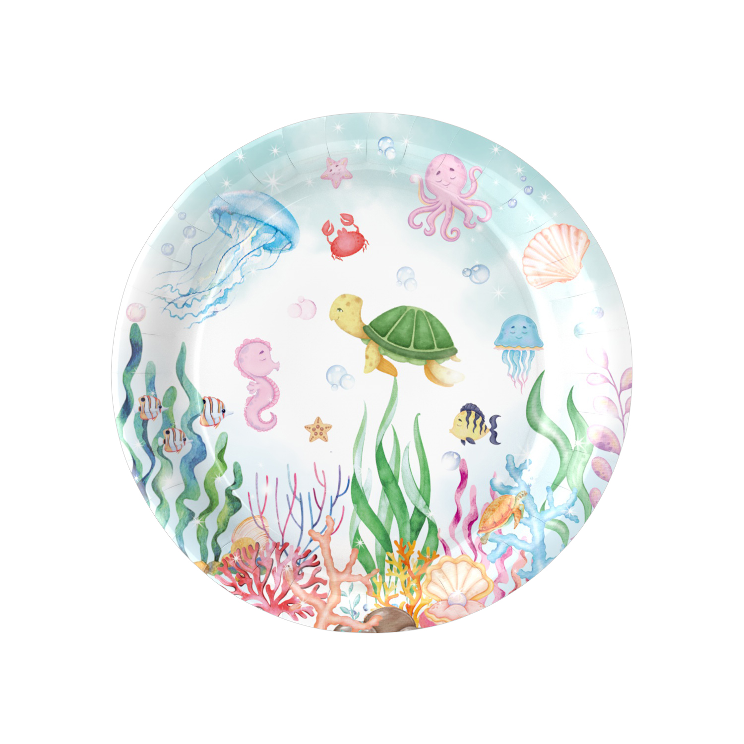 Vert: assiettes de 7 pouces * 10 pièces