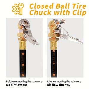 Tire Inflator Chuck Metal <b>Air</b> Inflator For <b>Pump</b> Up Inflate <b>Air</b> Products Yellow Gold - Product Image 4