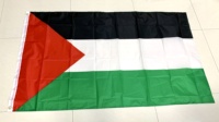 Écharpe de sport en satin polyester à séchage rapide, imprimée numériquement avec le drapeau de la Palestine, 14x130cm, logo personnalisé disponible, promotionnelle, pas chère