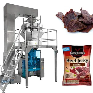 Deesion Automatic Weighing Snack Meat Jerky Packing Machine For Beef Jerky Bag Packing Machine Pork Jerky Pouch Packing Machine