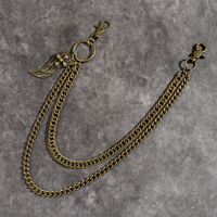 Vente en gros de nouvelles chaînes de ceinture en métal pour homme femme à la mode punk bronze gothique jupe superposée pantalon jean pantalon motard portefeuille