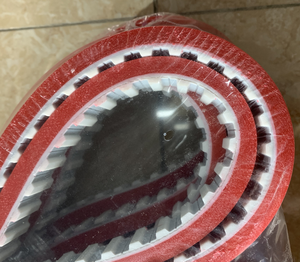 Factory Manufacturers PU seamless timing belt H XH L with red rubber coating or APT coating 3M 5M 8M