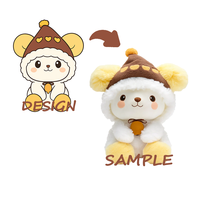 Jouets en peluche personnalisés à faible MOQ : Mouton, léopard, gecko – Animaux en peluche en coton biologique – Créez votre propre personnage en peluche