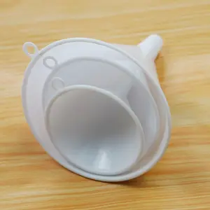 Juego de embudos de plástico para uso en cocina, Juego de 3 embudos de plástico blanco, dispensador de utensilios de cocina, embudo, embalaje personalizado, sin BPA