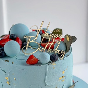 Nuovi Topper per Torte in Acrilico Riutilizzabili ed Ecologici in Stile Ins, Decorazione Laterale Moderna per Torte <span class=keywords><strong>di</strong></span> <span class=keywords><strong>Compleanno</strong></span> - Product Image 3