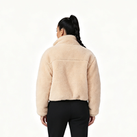 Manteaux et vestes pour femmes en gros, avec poignets côtelés, en polaire, pour l'extérieur, grandes tailles, manteaux d'hiver en laine pour femmes avec fermeture éclair intégrale