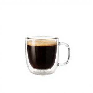 แก้วกาแฟสองชั้น โบโรซิลิเกต 230 มล. สีสันสวยงาม เก็บอุณหภูมิได้ แก้วชา แก้วลาเต้ ปราศจากสารตะกั่ว ทำด้วยมือ ทันสมัย ขายส่ง - Product Image 2