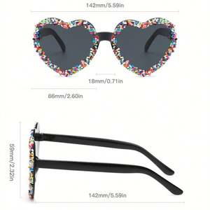 Gafas de Sol con Logotipo Personalizado, Modernas, Lindas, Color Caramelo, para Fiesta, Protección UV400, Estilo Y2K, con Forma de Corazón, para Mujer - Product Image 6