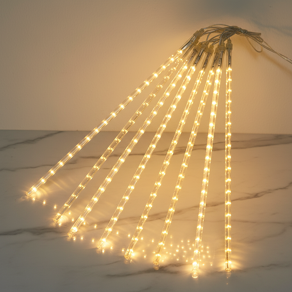 Factory Wholesale Outdoor Waterproof IP65 Rechargeable 30CM 50CM LED Light Tubes Meteor Shower Rain Lights Lights Decorations