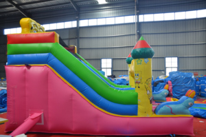 Castillo Inflable con Tobogán, Diseño de Dibujos Animados Coloridos, Temática Oceánica, Casa de Brinco para Niños, Alquiler Comercial para Fiestas al Aire Libre - Product Image 3