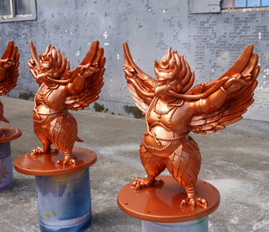 Thaise Stijl Indian Hindu Godheid Garuda Ornamenten Milieuvriendelijke Hars Ambachten Verf Creatieve Beeldje Decoraties Voor Religie - Product Image 4