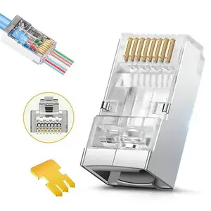 Onnector-Conectores de enchufe Ethernet, Conector de paso a través de conector at5e, 8 8, 45 C