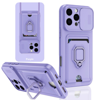 Étui de téléphone avec porte-cartes magnétique, coque de protection antichoc, support rotatif à 360 degrés pour iPhone