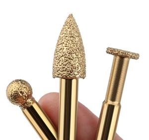 Tête de meulage diamantée pour tige <span class=keywords><strong>Dremel</strong></span>, accessoires, 20 pièces/ensemble, outils abrasifs, mini foret, outils de travail du bois - Product Image 3