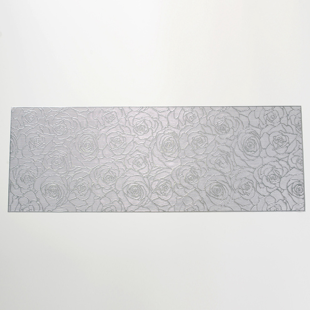 Rectangle Light Luxury Rose Floral PVC Hollow Heat-insulation Washable Waterproof European Style Home Hotel Table Runner