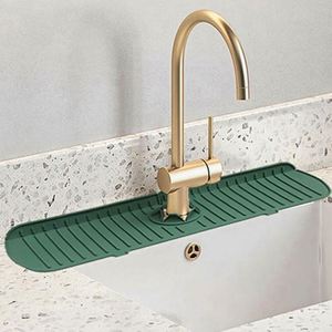 Tapis anti-éclaboussures pour robinet de cuisine en acier inoxydable et cuivre, support de drainage pour éponge, protection de comptoir, écologique - Product Image 2