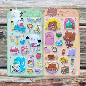 Pegatinas de burbujas hinchadas 3D Pegatinas hinchadas personalizadas de dibujos animados para niños