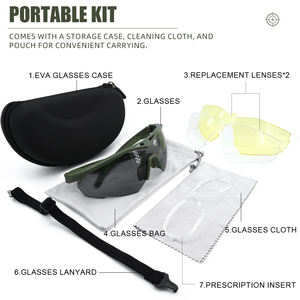 Gafas Tácticas <span class=keywords><strong>de</strong></span> <span class=keywords><strong>Seguridad</strong></span> ANSI <span class=keywords><strong>Z87</strong></span> con <span class=keywords><strong>Lentes</strong></span> Intercambiables, Marco TR90 <span class=keywords><strong>de</strong></span> 2.4 mm, Resistentes a Impactos, Gafas <span class=keywords><strong>de</strong></span> Tiro - Product Image 6