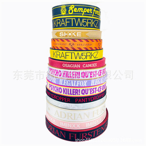 Cinta de jacquard de imitación de nailon brillante Hengda de 1 mm, con patrón de letras de 1-10 cm, para cinturones, bolsos, zapatos y sombreros. - Product Image 2