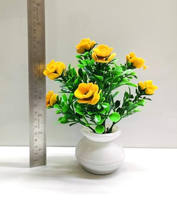 Planta de bonsái verde de cinco pétalos para fotografía de bodas en interiores, rosas de espuma para celebración de Acción de Gracias, en maceta de plástico - Product Image 3