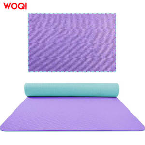 Tapis de yoga Woqi 6 mm d'épaisseur, tapis d'exercice en EVA violet rectangulaire pour le yoga et les entraînements - Product Image 3