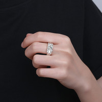 Bague de fiançailles en argent sterling 925 avec moissanite, bijoux fins personnalisés en usine, bague de luxe légère pour hommes, accessoires tendance 2025