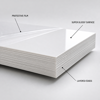 Plaque ASA écologique en plastique brillant de 1 mm d'épaisseur, prête à l'emploi pour les plafonds, les cloisons et les surfaces de meubles