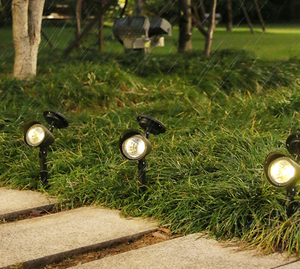 Da esterno 4 LED luci solari scure Auto On/Off luci solari impermeabili di sicurezza faretti regolabili per giardino paesaggio parete di illuminazione - Product Image 4