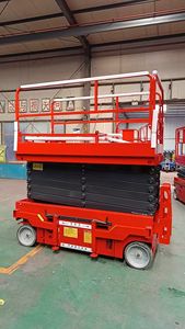 Gunting hidrolik pengangkat langit, perangkat anti-miring 6m 320kg Platform dalam ruangan luar ruangan, angkat gunting mendorong sendiri elektrik - Product Image 5