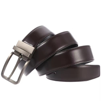 Ceinture réversible en cuir véritable pour homme, 360. Ceinture de costume à boucle rotative, ceinture de taille professionnelle vierge sans logo
