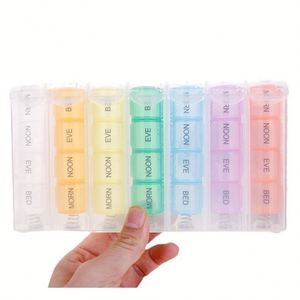 Pastillero Semanal Personalizado de 7 Días con 28 Compartimentos de Plástico en Colores Arcoíris - Product Image 2